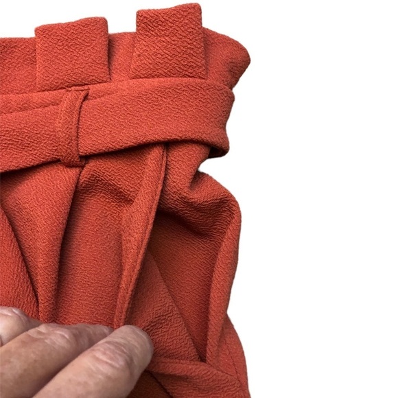 Tie-front Paperbag Waist Trouser Pants - Picture 4 of 9